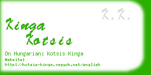 kinga kotsis business card